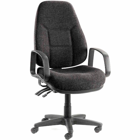 Global Industrial High Back Executive Chair, Black 516147BK